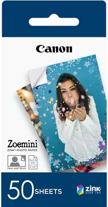 Canon Zink Self Adhesive Photo Paper - Pack Of 50 Sheets