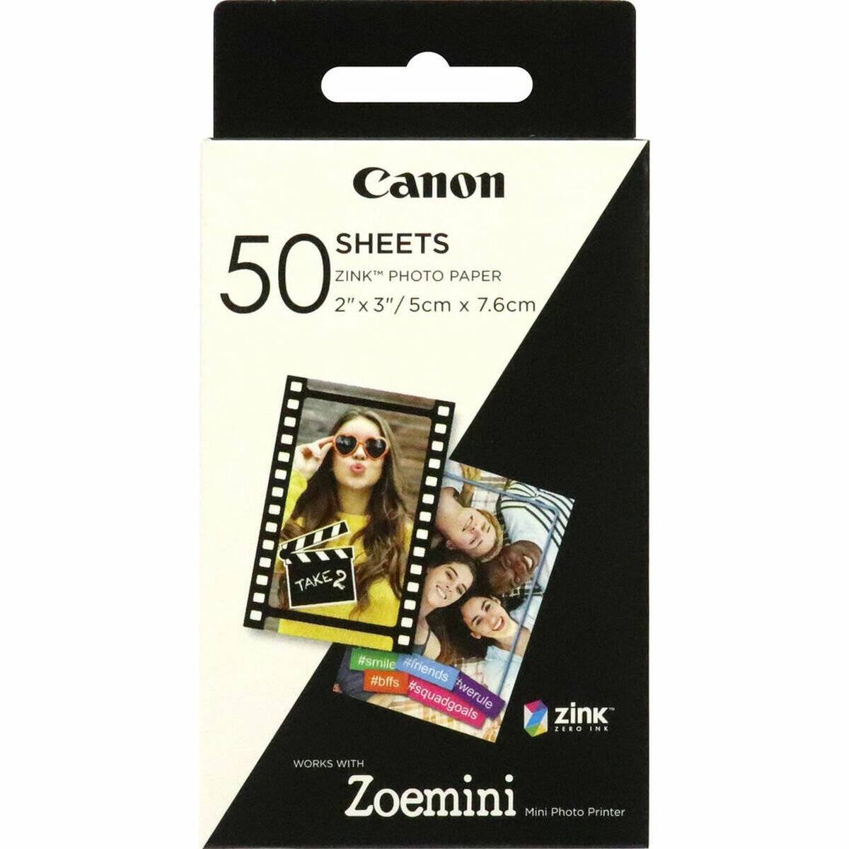 Canon Zink Self Adhesive Photo Paper - Pack Of 50 Sheets