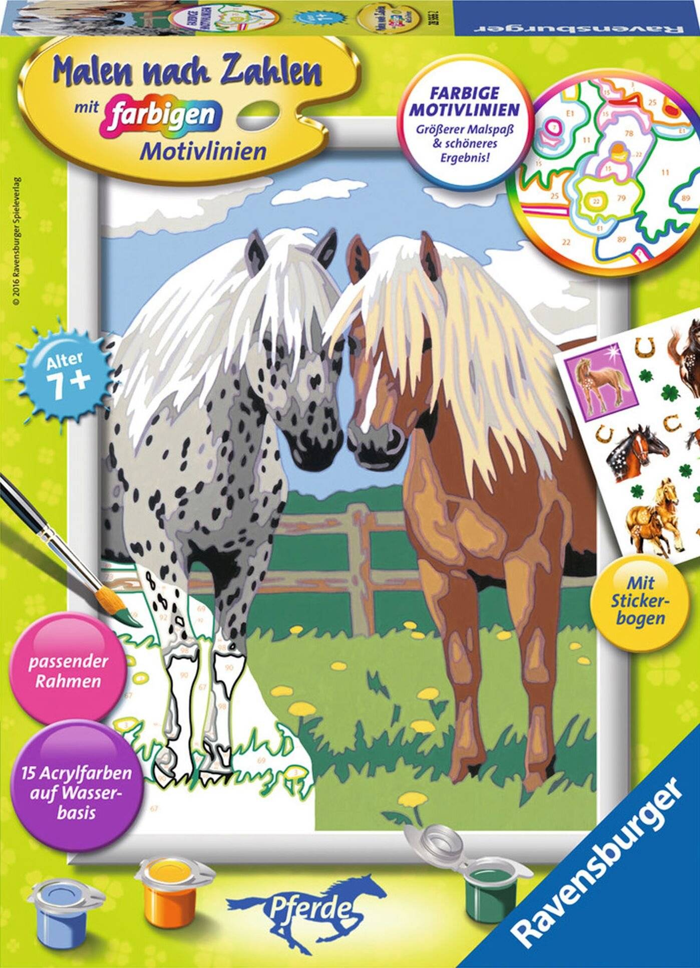 Ravensburger Malen Nach Zahlen 28566 - Glückliche Pferde -