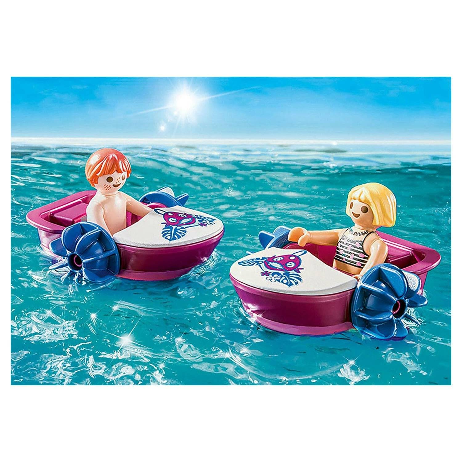 PLAYMOBIL 70612 Family Fun Paddleboot-Verleih mit Saftbar, Konstruktionsspielzeug