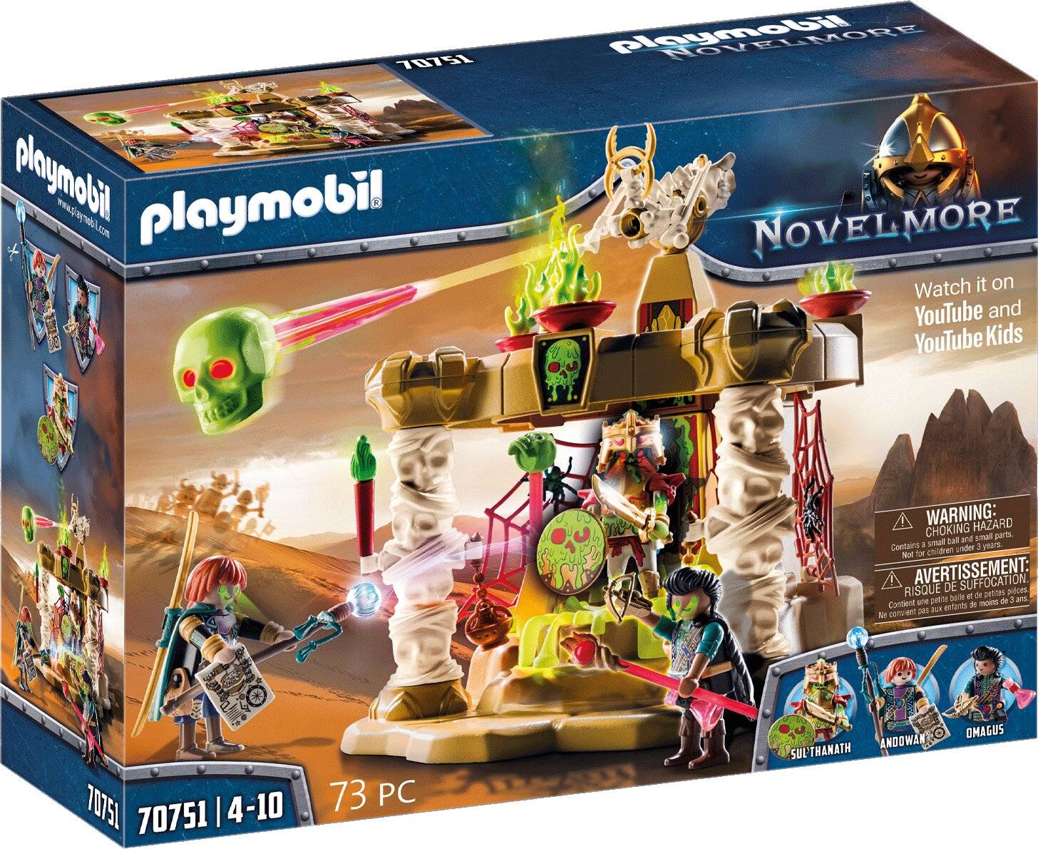 PLAYMOBIL 70751 Novelmore Sal'ahari Sands - Tempel der Skelettarmee, Konstruktionsspielzeug