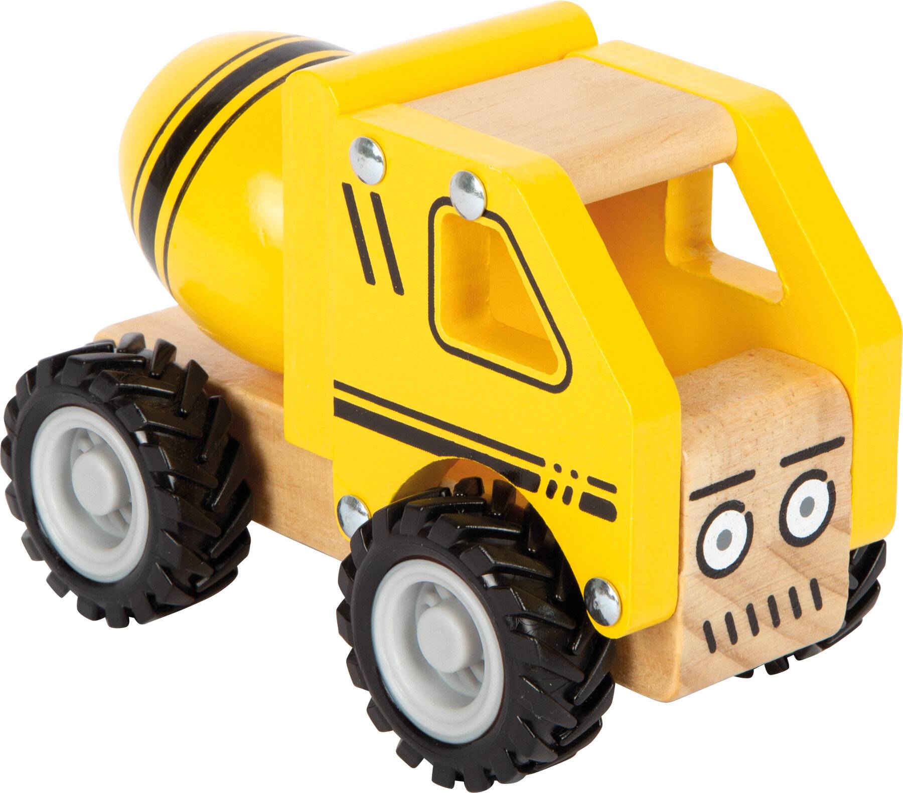 small foot Betonmischer, Spielfahrzeug für Kinder aus Holz, mit gummierten Rädern, ab 18 Monaten, 12286