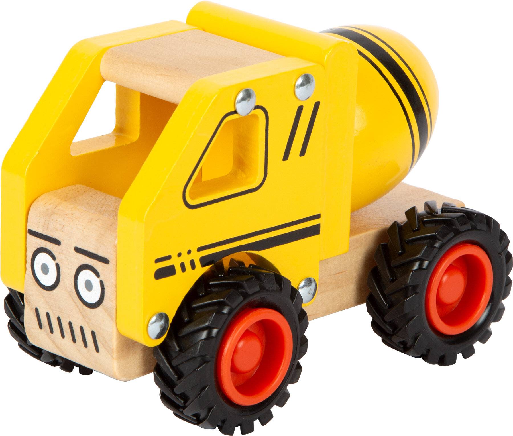 small foot Betonmischer, Spielfahrzeug für Kinder aus Holz, mit gummierten Rädern, ab 18 Monaten, 12286