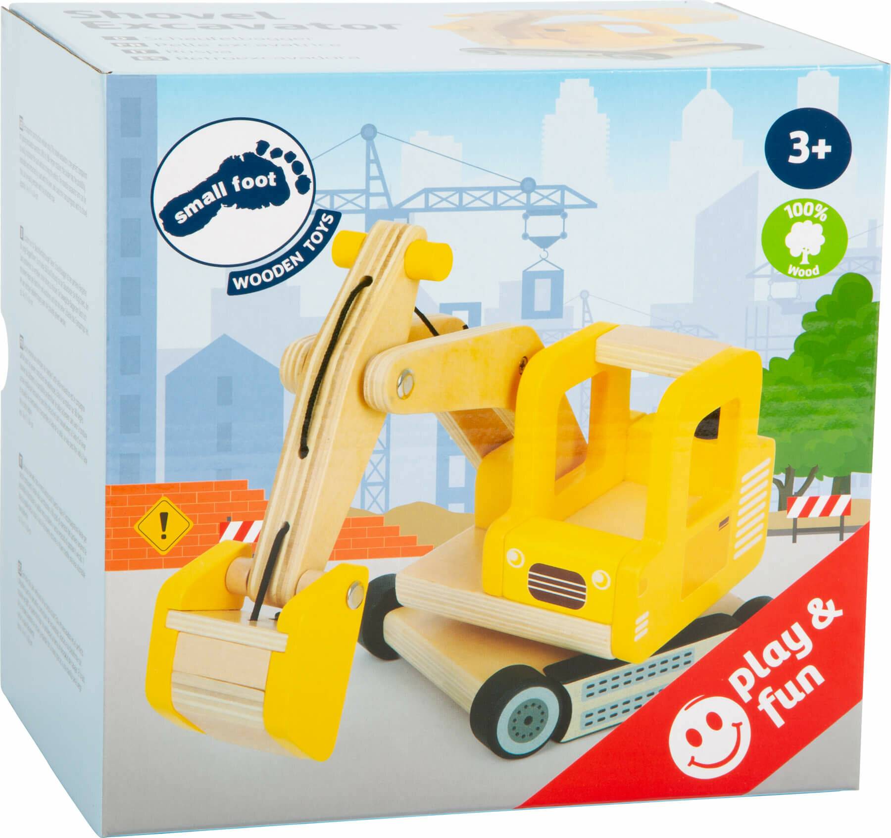 Small Foot 12010 Schaufelbagger aus Holz ab 3 Jahren