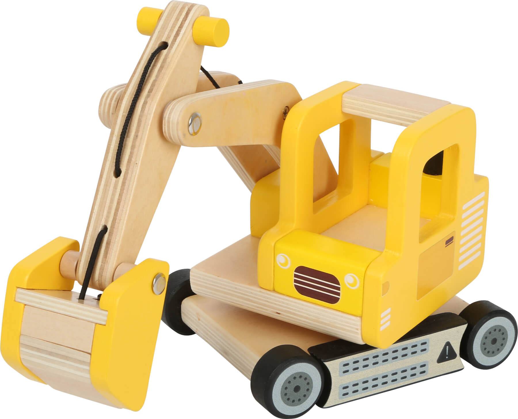 Small Foot 12010 Schaufelbagger aus Holz ab 3 Jahren