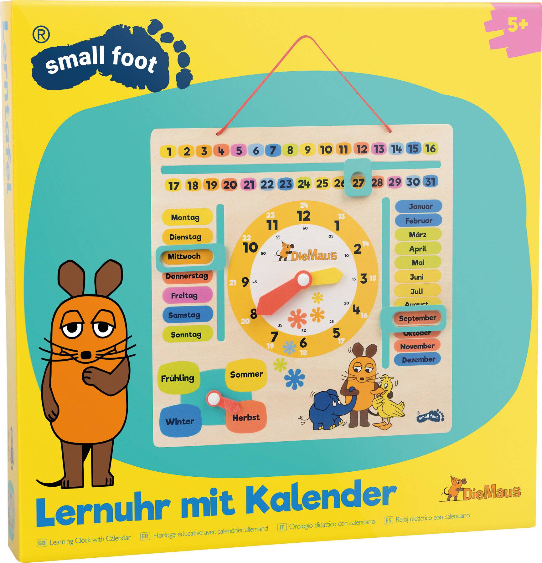 Die Maus Lernuhr mit Kalender