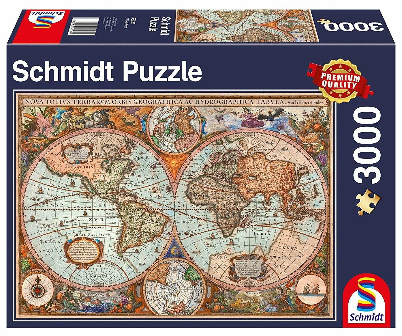 Antike Weltkarte - 3000 Teile Puzzle