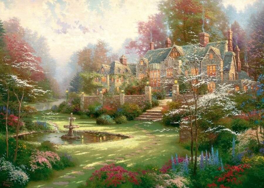 Thomas Kinkade - Landsitz - 2000 Teile Puzzle