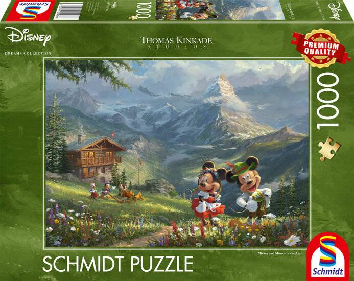 Schmidt Spiele Schmidt Spiele 59938 Puzzle Disney, Mickey & Minnie in den Alpen 1000 Teile