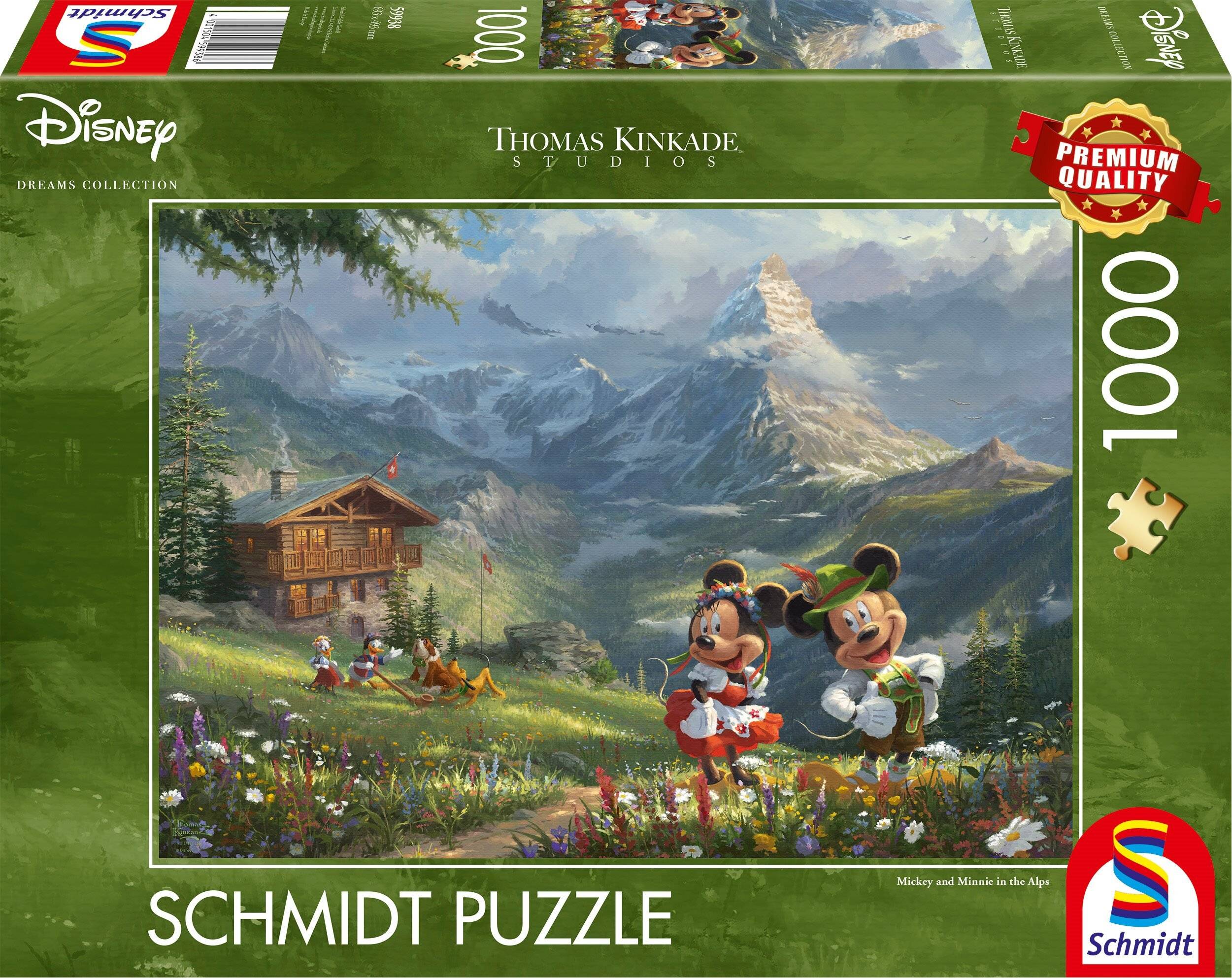 Schmidt Spiele Schmidt Spiele 59938 Puzzle Disney, Mickey & Minnie in den Alpen 1000 Teile