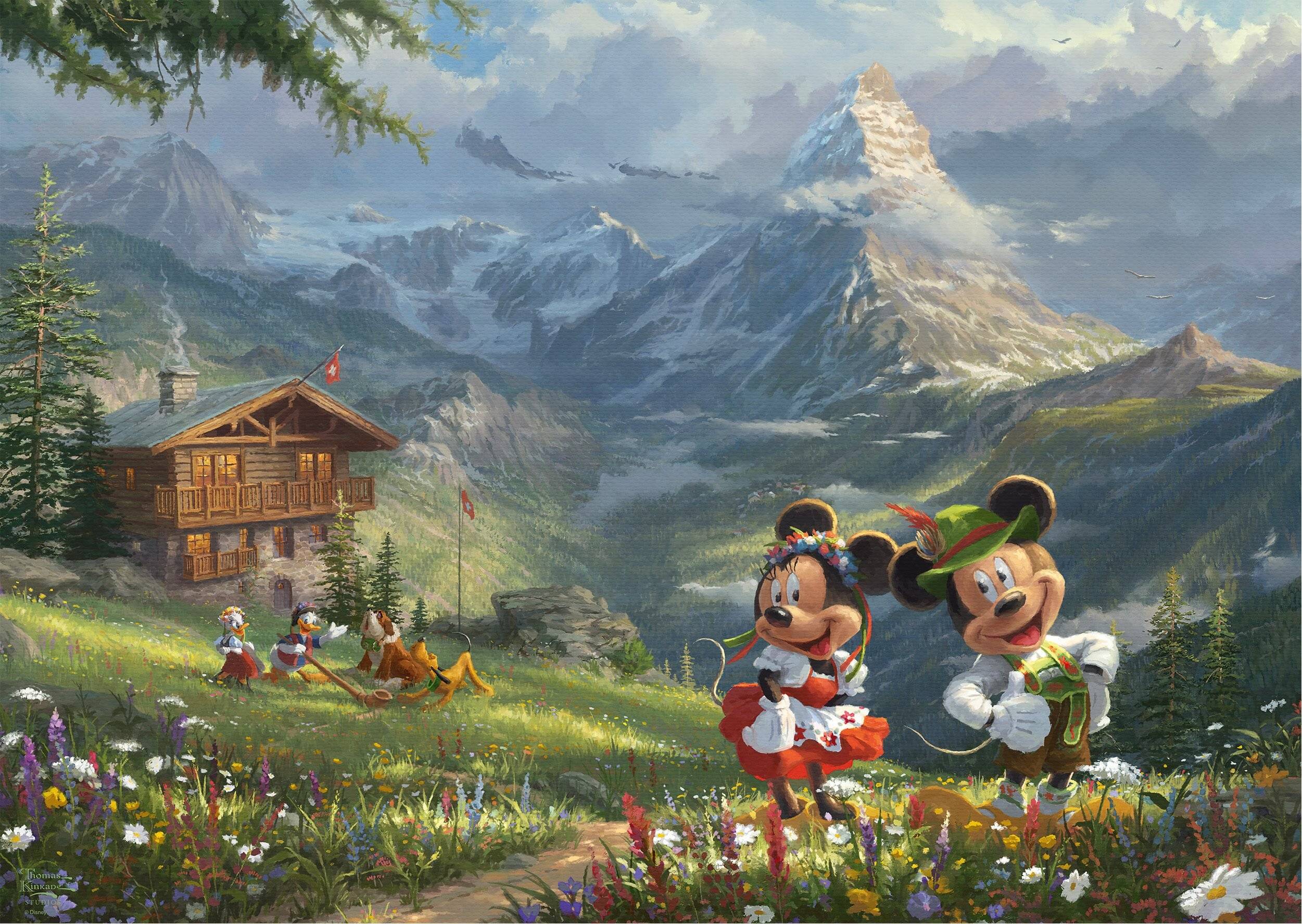 Schmidt Spiele Schmidt Spiele 59938 Puzzle Disney, Mickey & Minnie in den Alpen 1000 Teile