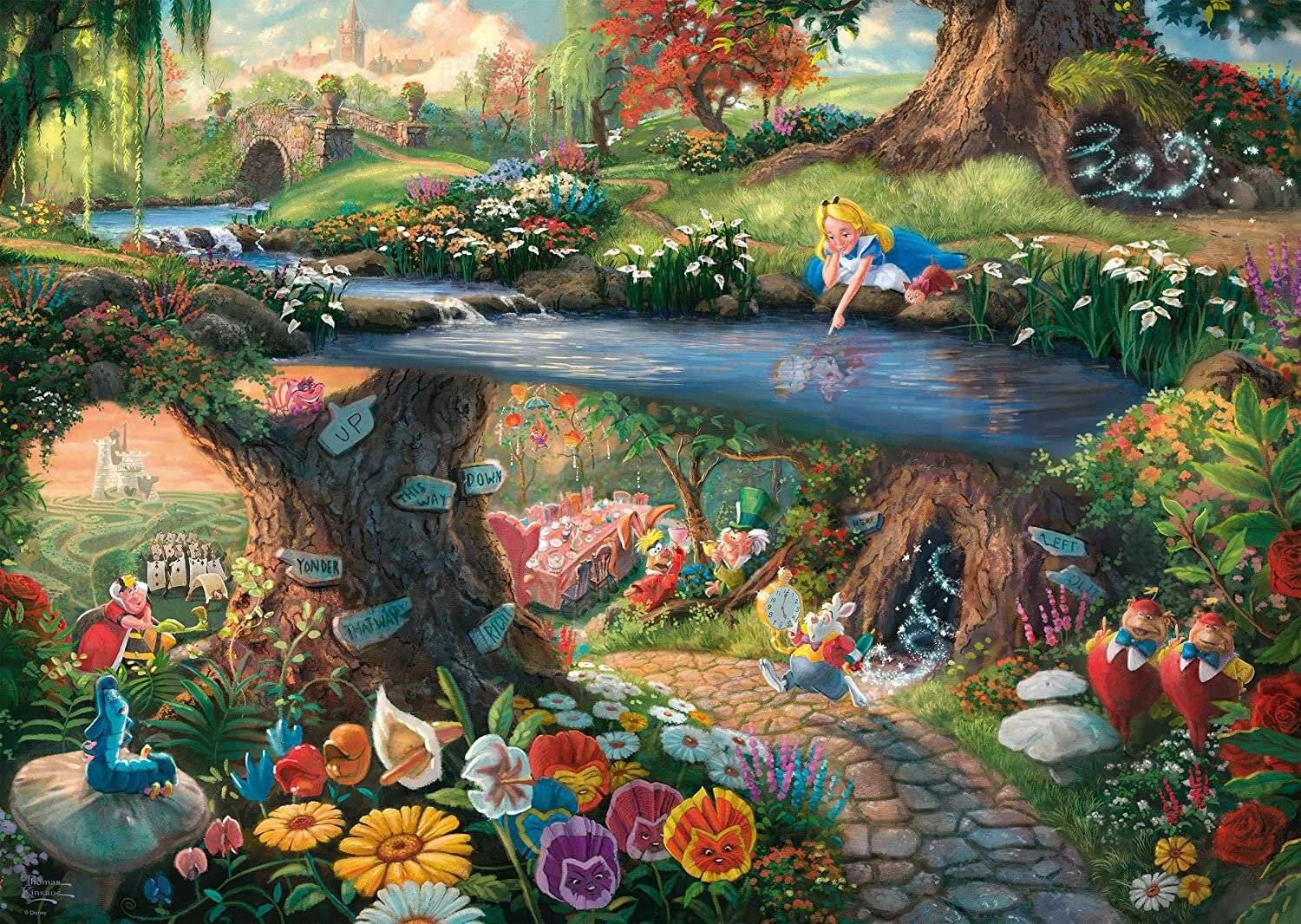 Thomas Kinkade Painter of Light Disney Alice im Wunderland 1000 Teile