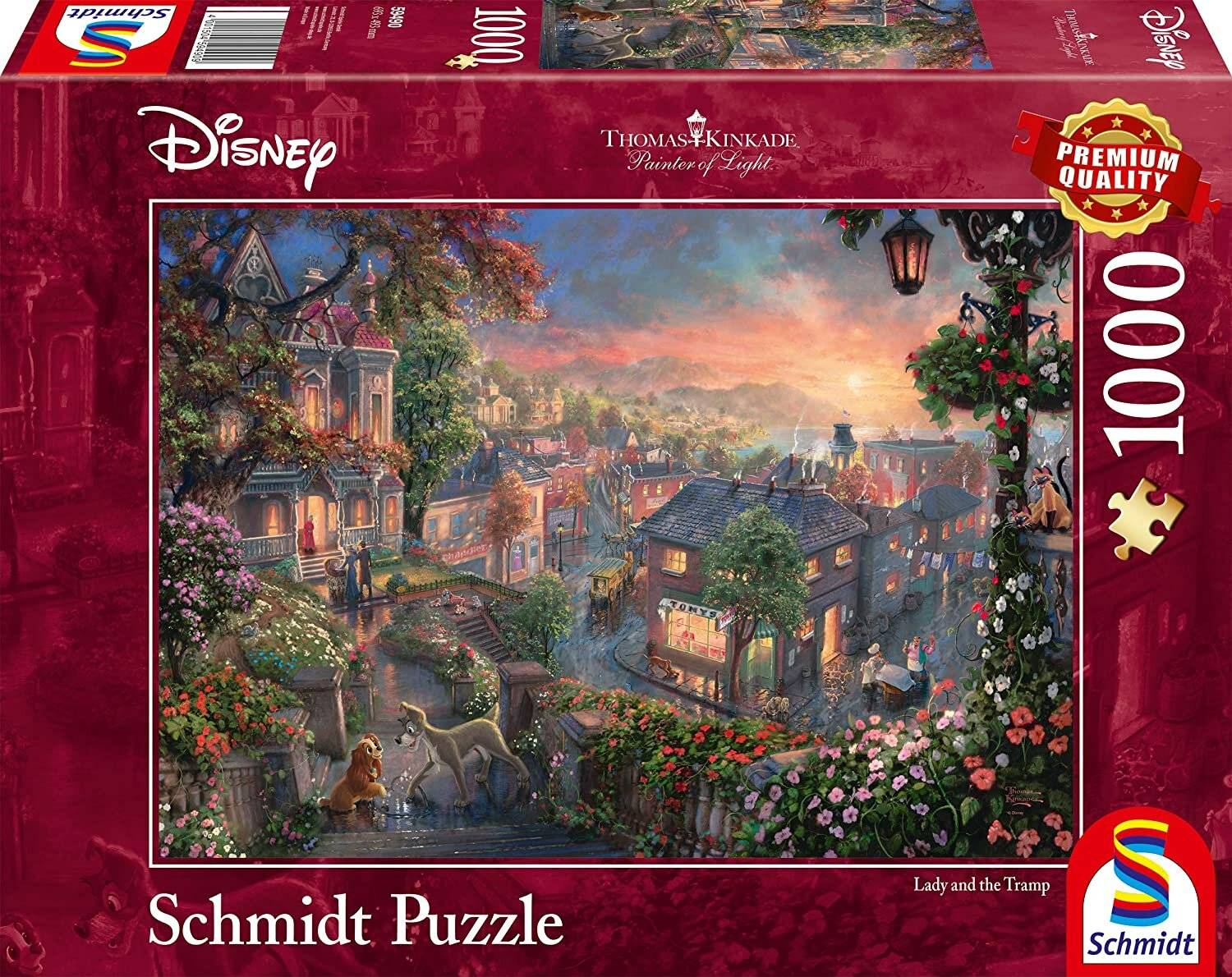 Schmidt Spiele Schmidt Spiele Puzzle Thomas Kinkade Disney Susi und Strolch, 1000 Teile