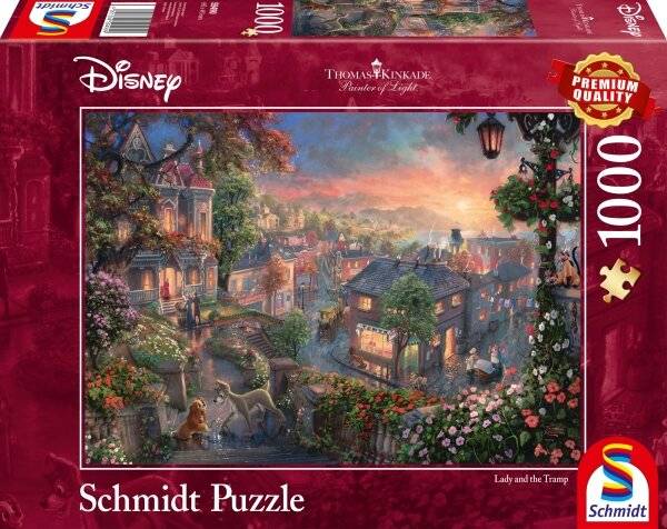 Schmidt Spiele Schmidt Spiele Puzzle Thomas Kinkade Disney Susi und Strolch, 1000 Teile