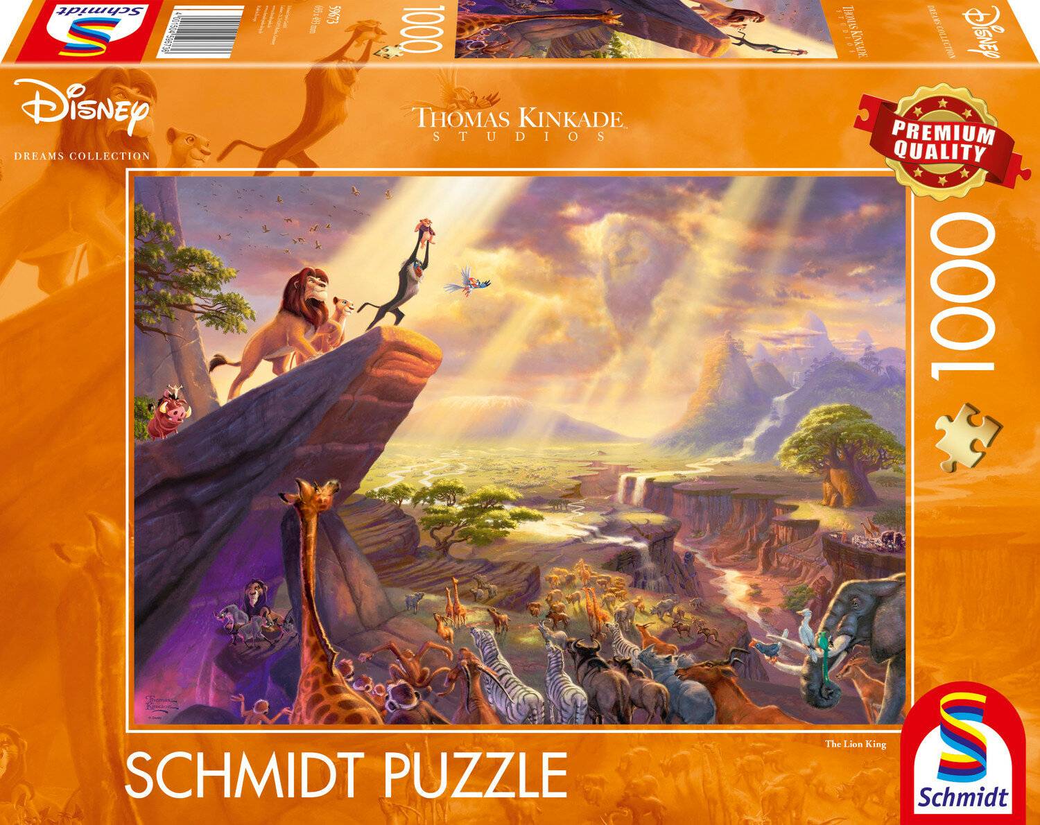 Schmidt Spiele Schmidt Spiele Puzzle Thomas Kinkade, Disney, Der Kö nig der Lö wen, 1000 Teile