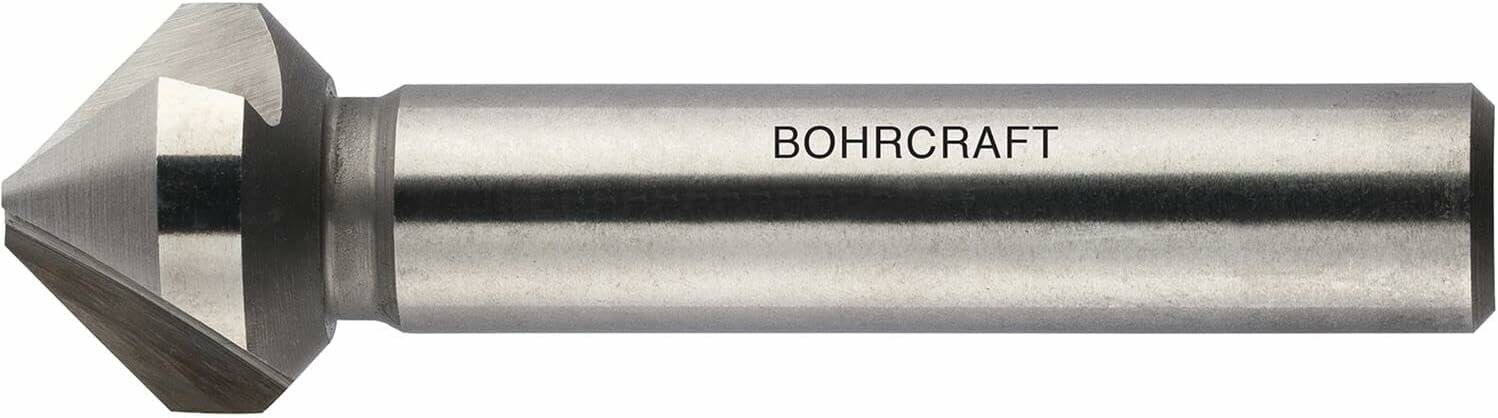 Metallkegel-Senker-Bohrer mit der Bezeichnung 'BOHRCRAFT', in Seitenansicht auf weißem Hintergrund dargestellt.