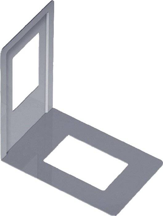 Bücherstütze zu Wandregalsystem, 120 x 130 mm, weiß lackiert, VE=4Stk.