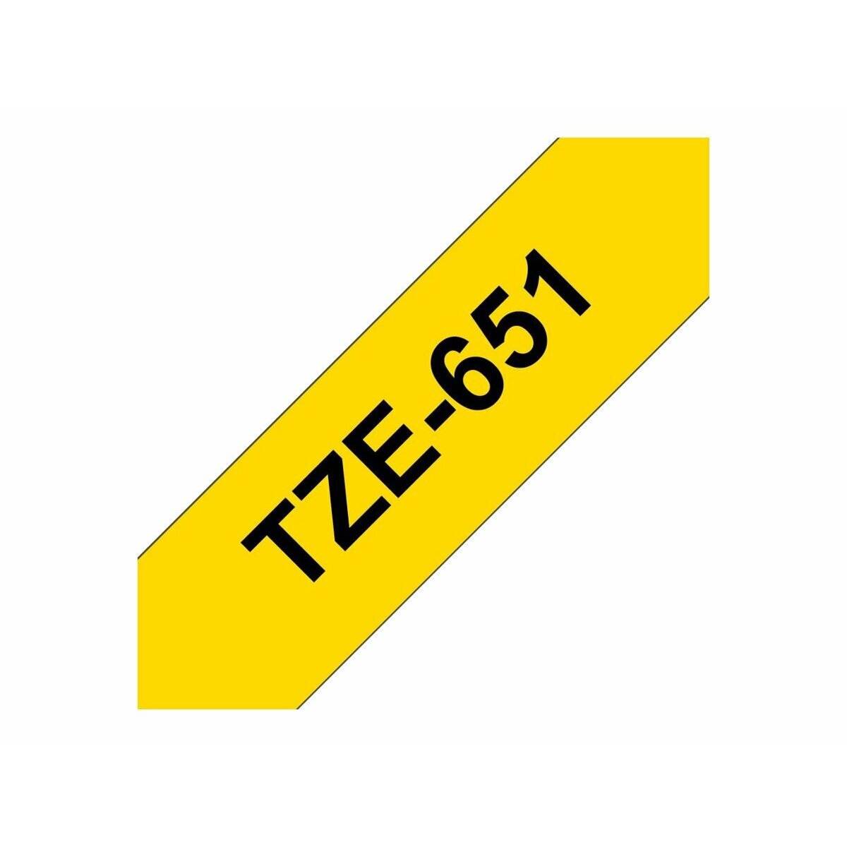 Brother Brother TZE-Schriftbandkassette TZESchriftbandkassette TZe-651 TZe651 Yellow Black (TZE651)