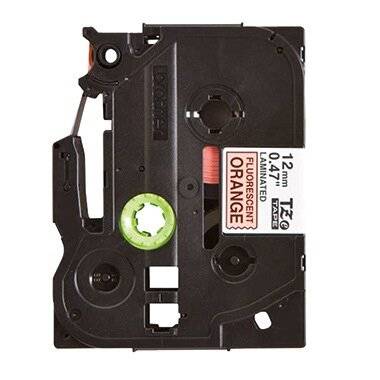 Brother Schriftbandkassette Brother 12mm signal orange/schwarz