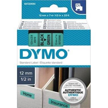 Dymo Dymo Schriftband 45019 Green Black (S0720590)