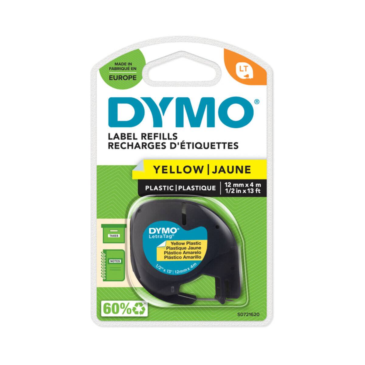 Dymo Dymo Schriftband Yellow Gelb 91202 (S0721620)