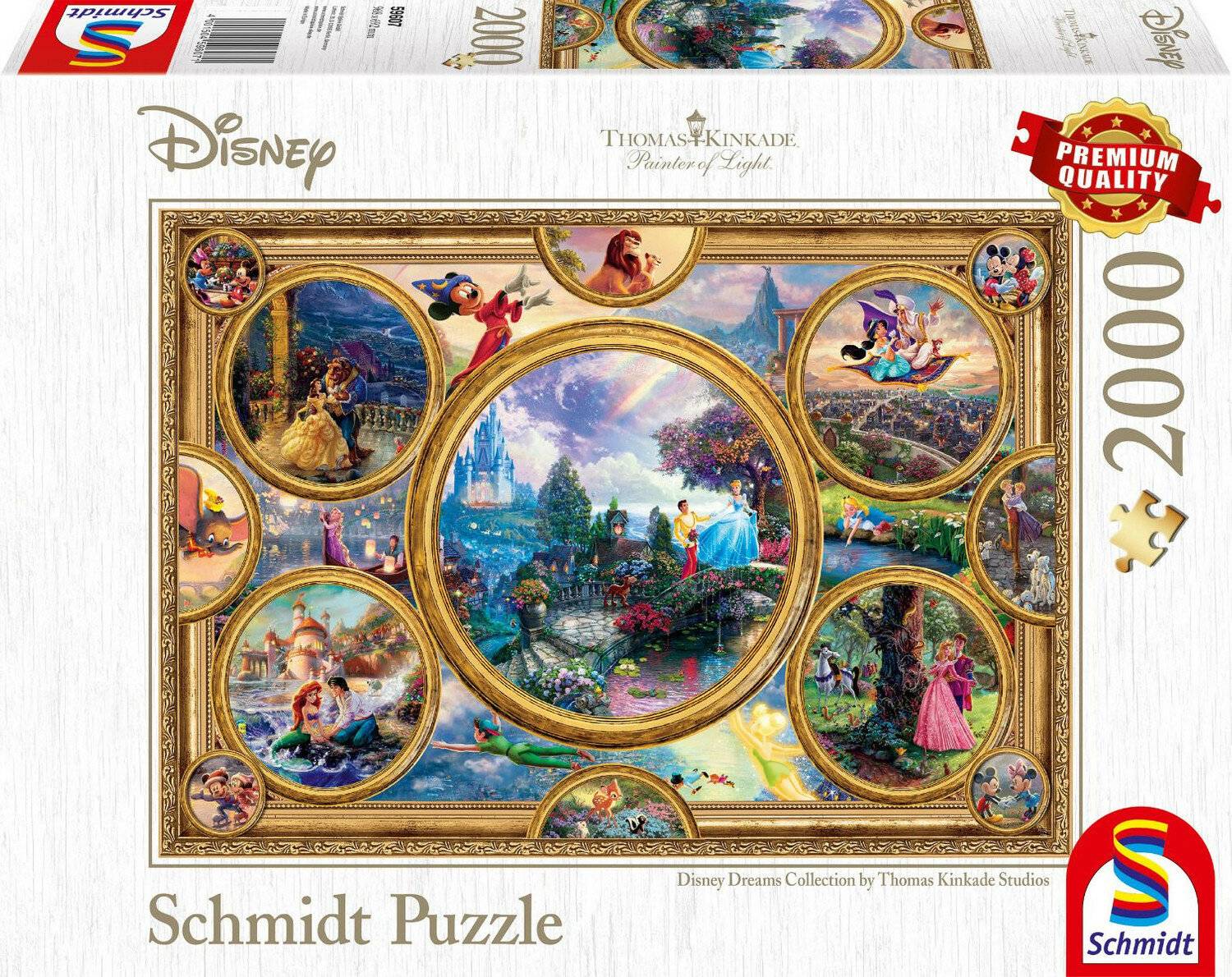 Schmidt Spiele Schmidt Spiele Puzzle Thomas Kinkade Disney Dreams Collection, 2000 Teile