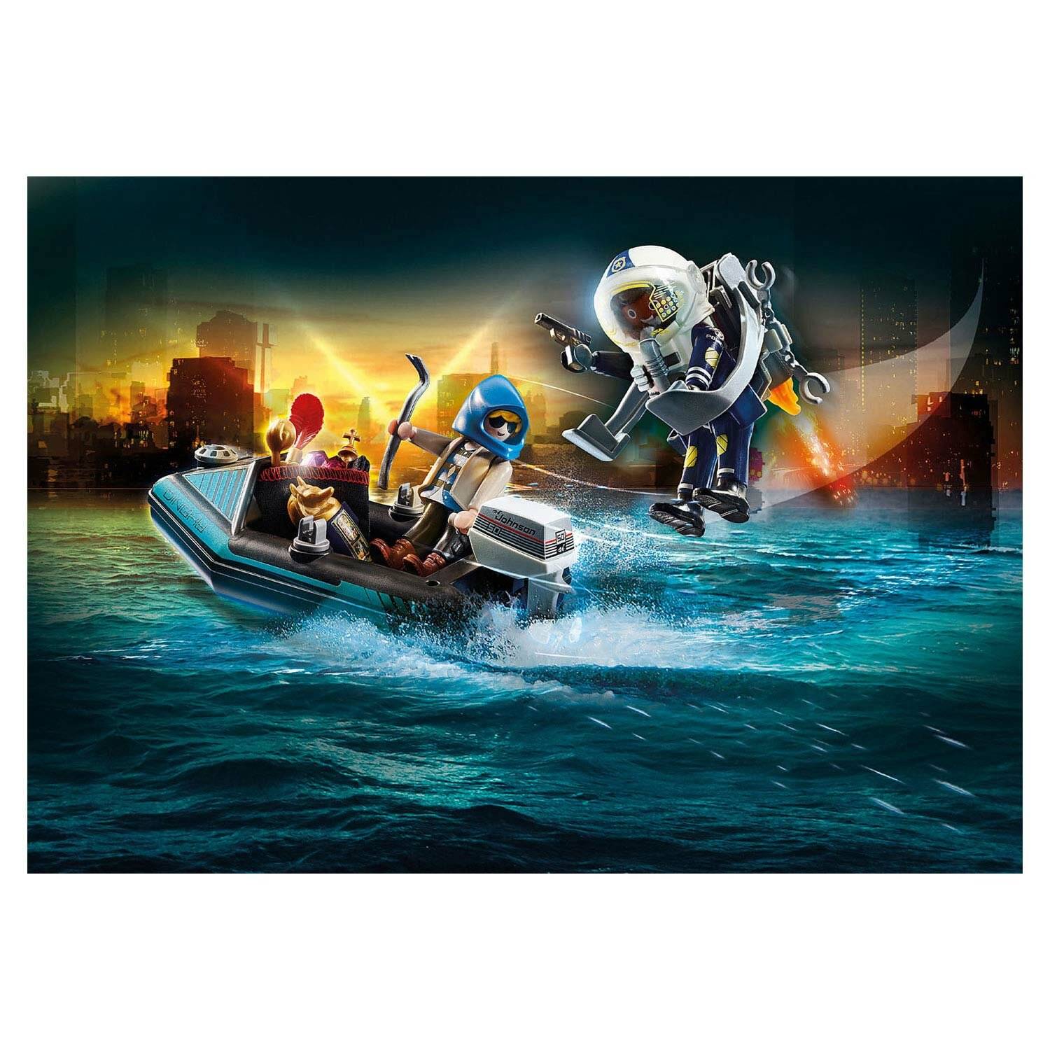 PLAYMOBIL 70782 Polizei Jetpack: Festnahme des Kunsträ ubers