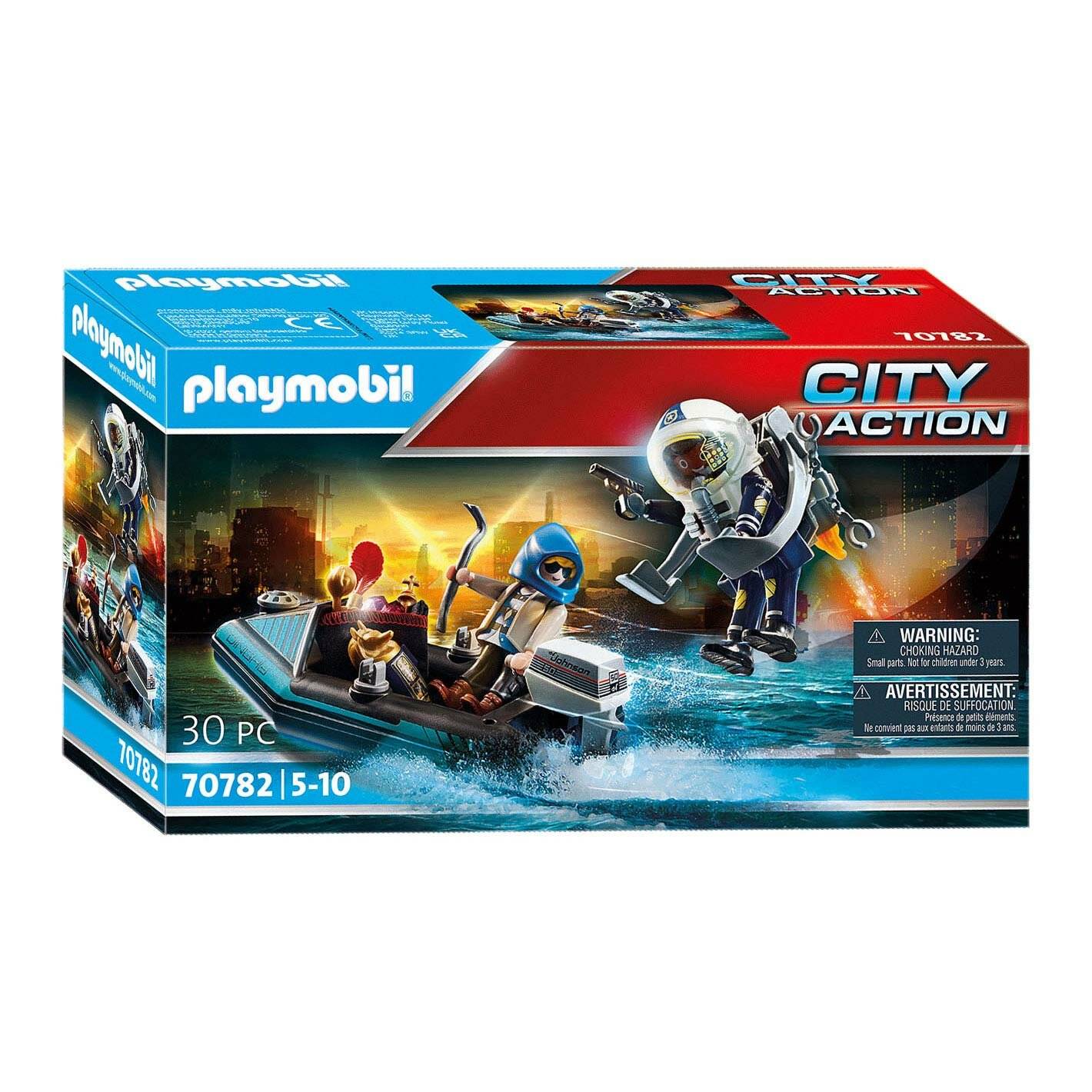 PLAYMOBIL 70782 Polizei Jetpack: Festnahme des Kunsträ ubers