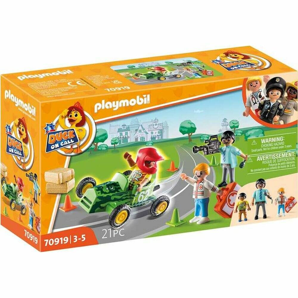 PLAYMOBIL 70919 DUCK ON CALL Notarzt Action. Hilf dem Rennfahrer!