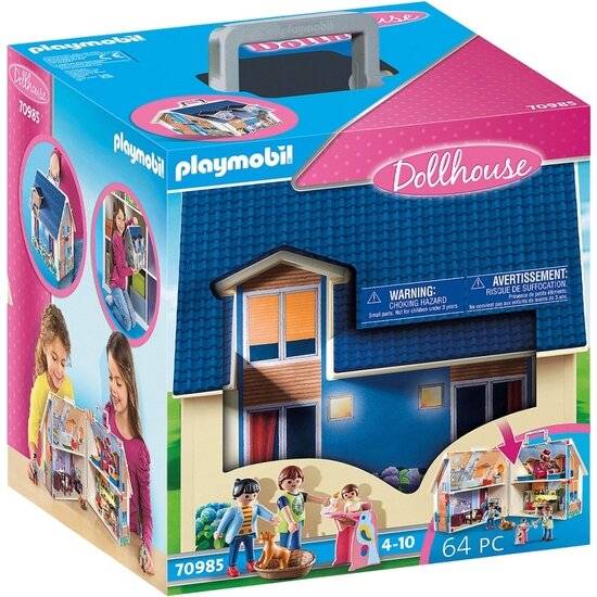 PLAYMOBIL 70985 Dollhouse Mitnehm-Puppenhaus, Konstruktionsspielzeug