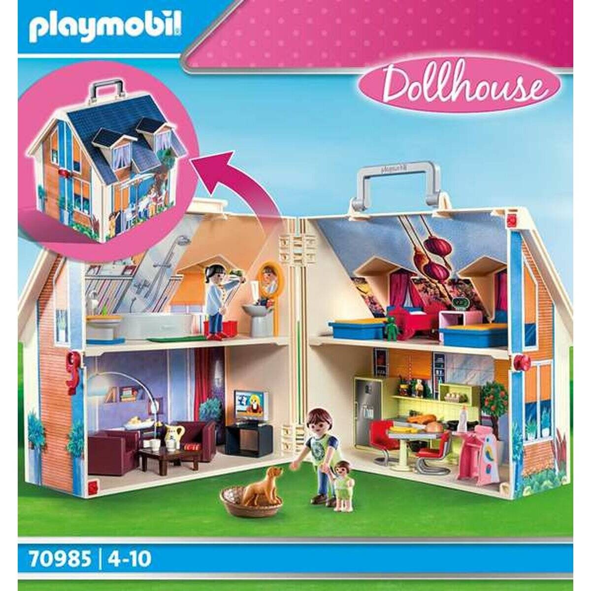 PLAYMOBIL 70985 Dollhouse Mitnehm-Puppenhaus, Konstruktionsspielzeug