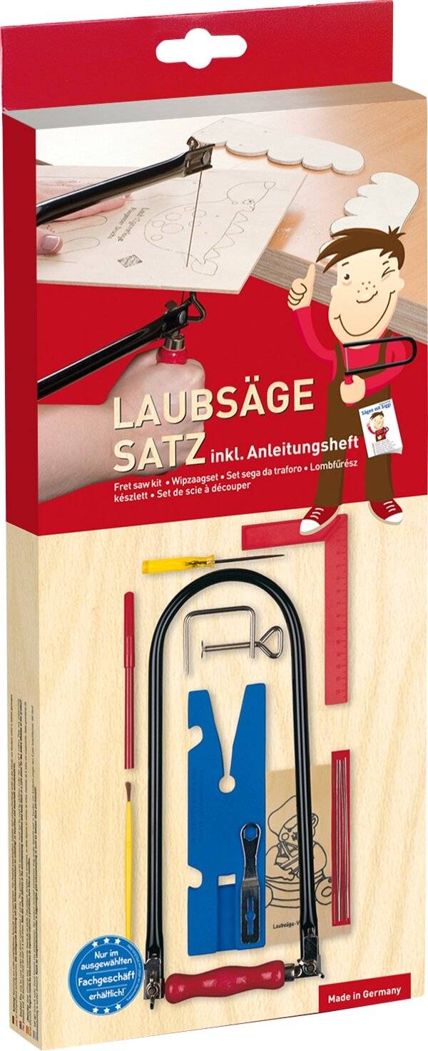 Laubsägegarnitur im Karton
