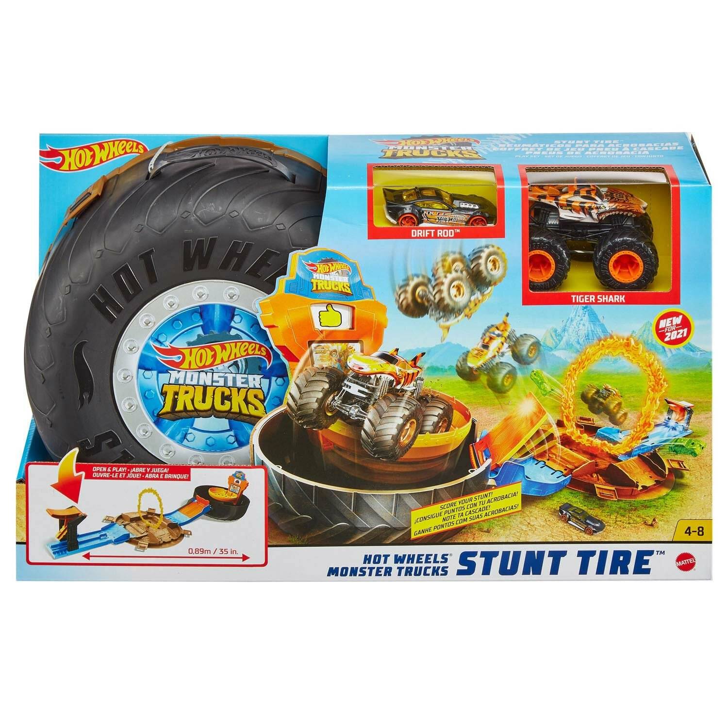 HW Monster Trucks Stunt Reifen Spielset