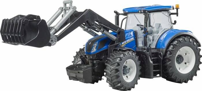bruder New Holland T7.315 , Modellfahrzeug (blau/grau, mit Frontlader)