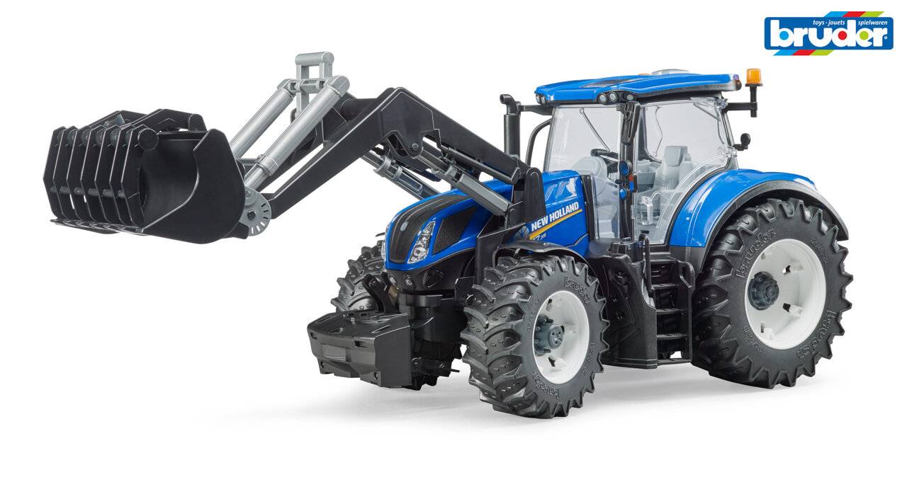 bruder New Holland T7.315 , Modellfahrzeug (blau/grau, mit Frontlader)