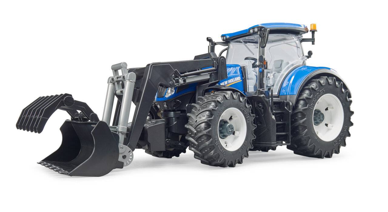 bruder New Holland T7.315 , Modellfahrzeug (blau/grau, mit Frontlader)