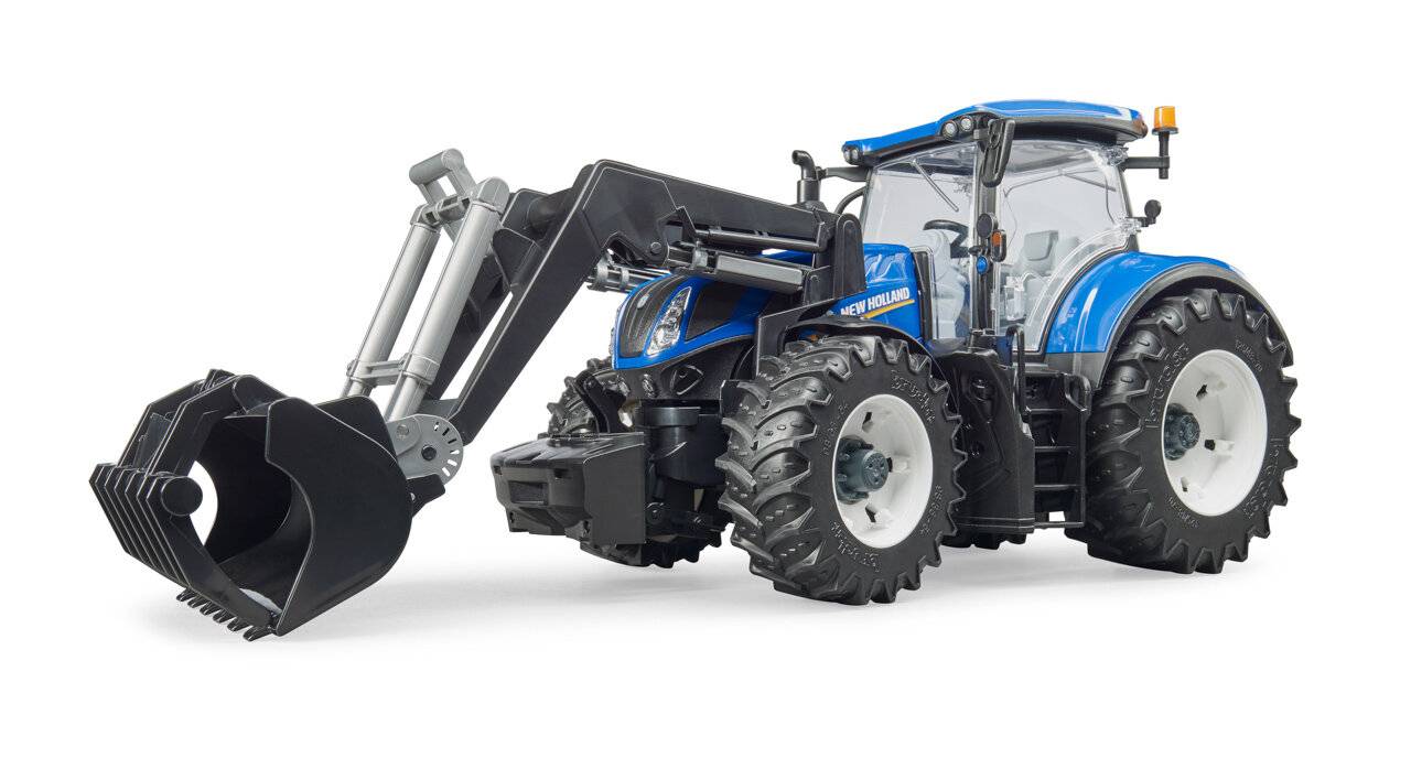 bruder New Holland T7.315 , Modellfahrzeug (blau/grau, mit Frontlader)