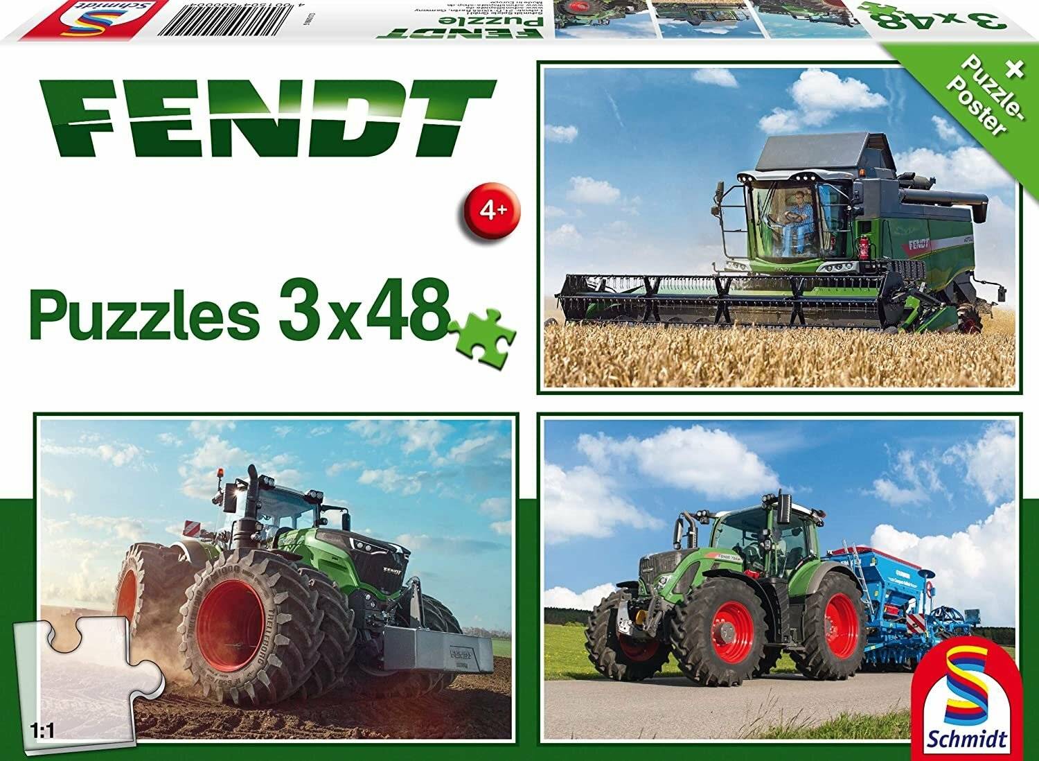 Schmidt Spiele Schmidt Spiele Kinderpuzzle Fendt 1050 Vario 724 Vario 6275L, 3x48 Teile