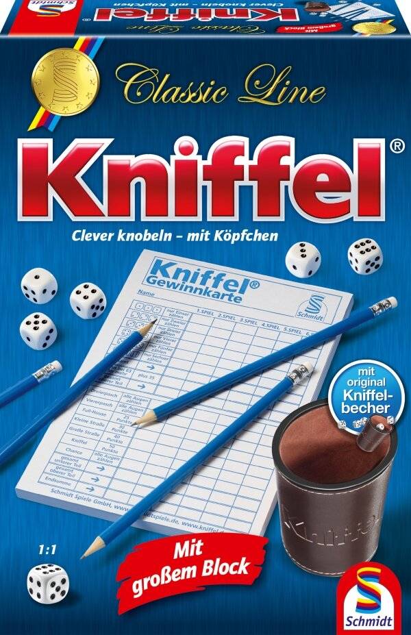 Schmidt Spiele Classic Line: Kniffel, WÃ ¼ rfelspiel