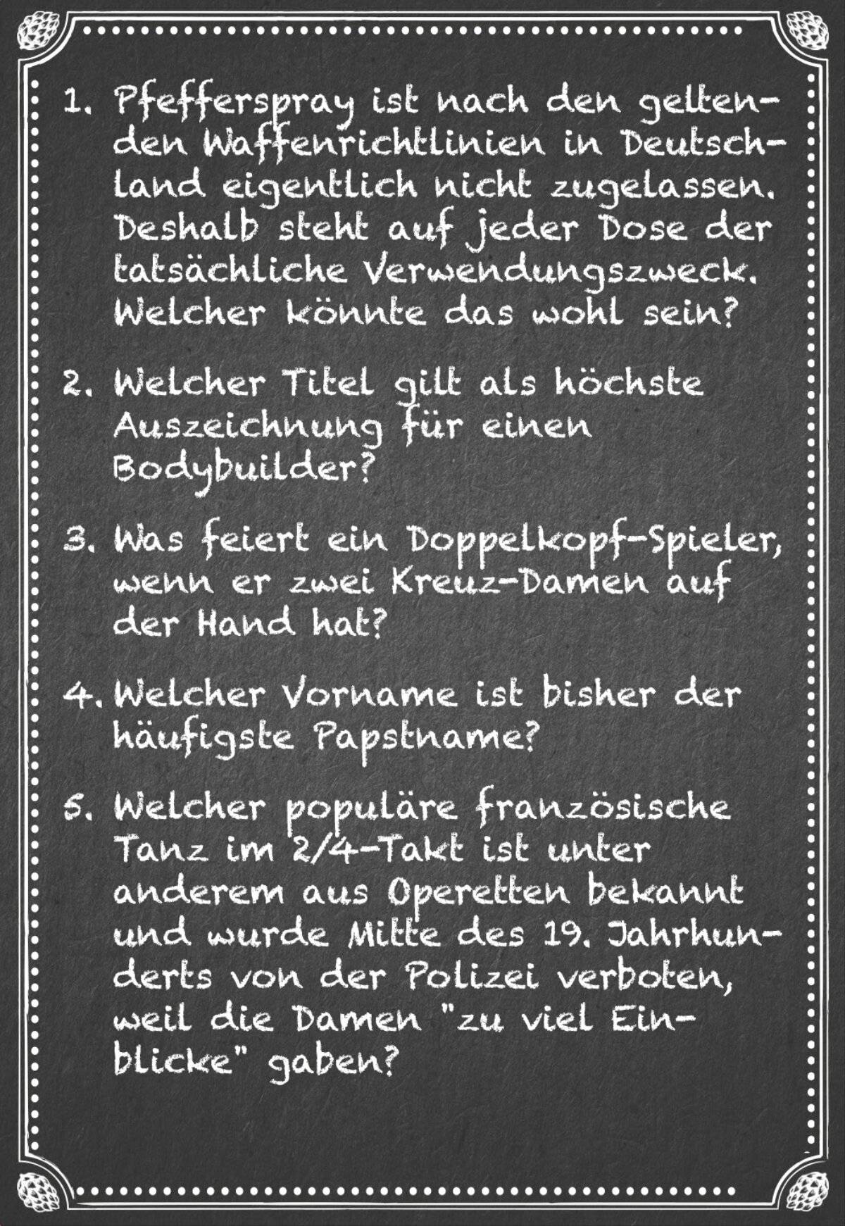 Kneipenquiz - das Original