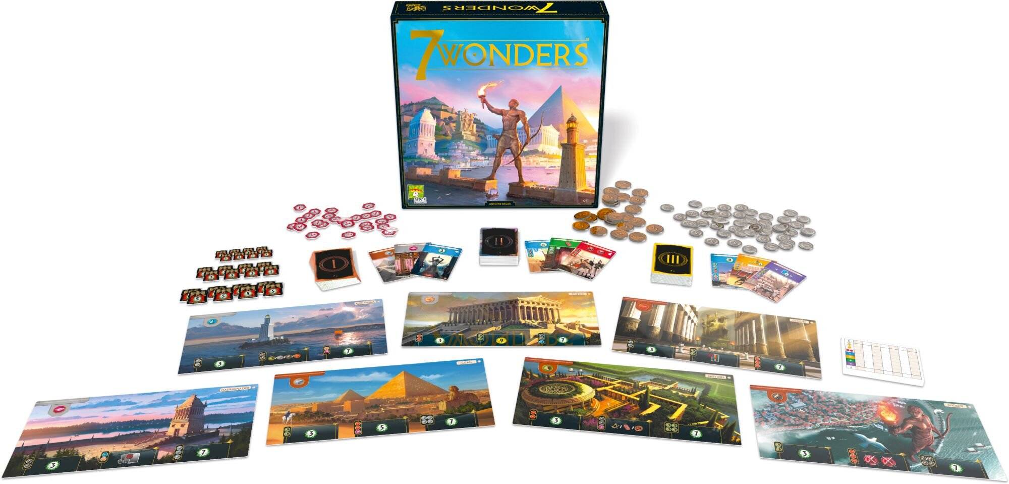 Asmodee 7 Wonders - Grundspiel - neues Design, Brettspiel