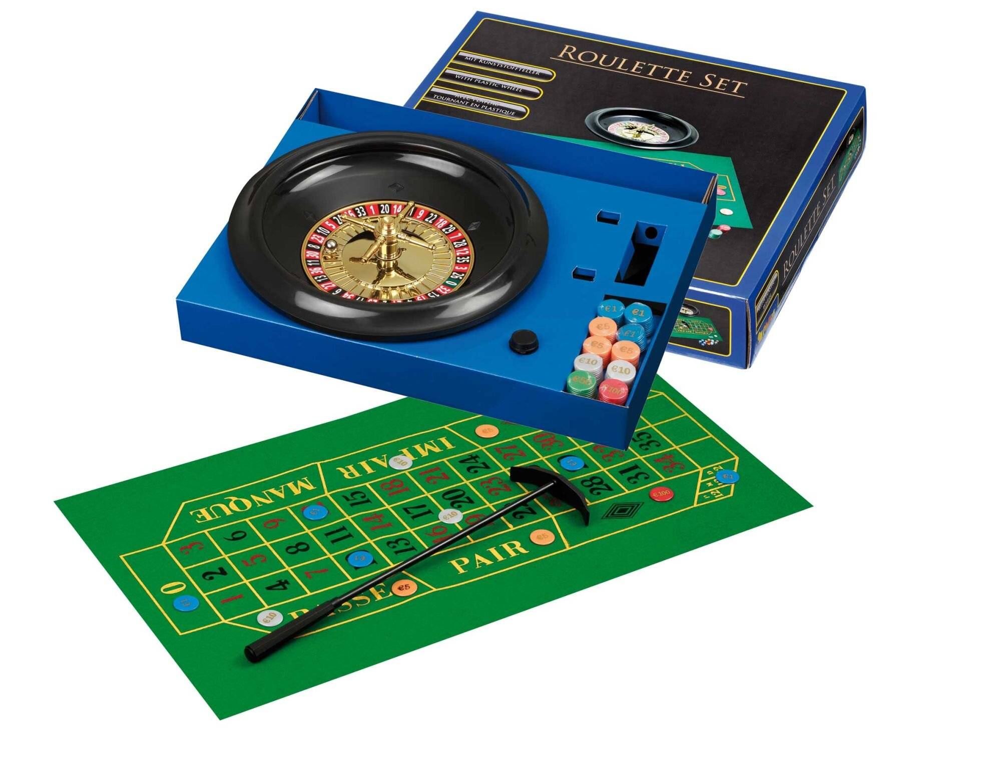 Roulette Set mit Kunststoff-Teller 30cm