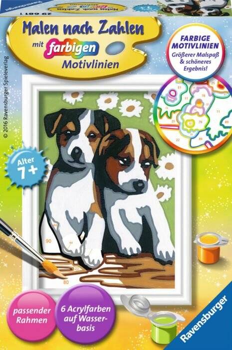 Ravensburger Ravensburger 296811 Malen nach Zahlen: Sü ß e Welpen