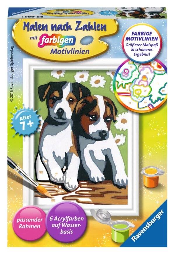 Ravensburger Ravensburger 296811 Malen nach Zahlen: Sü ß e Welpen