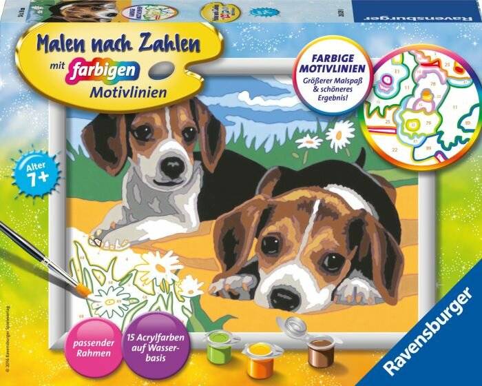 Ravensburger Ravensburger 28329 Malen nach Zahlen: Jack Russel Welpen