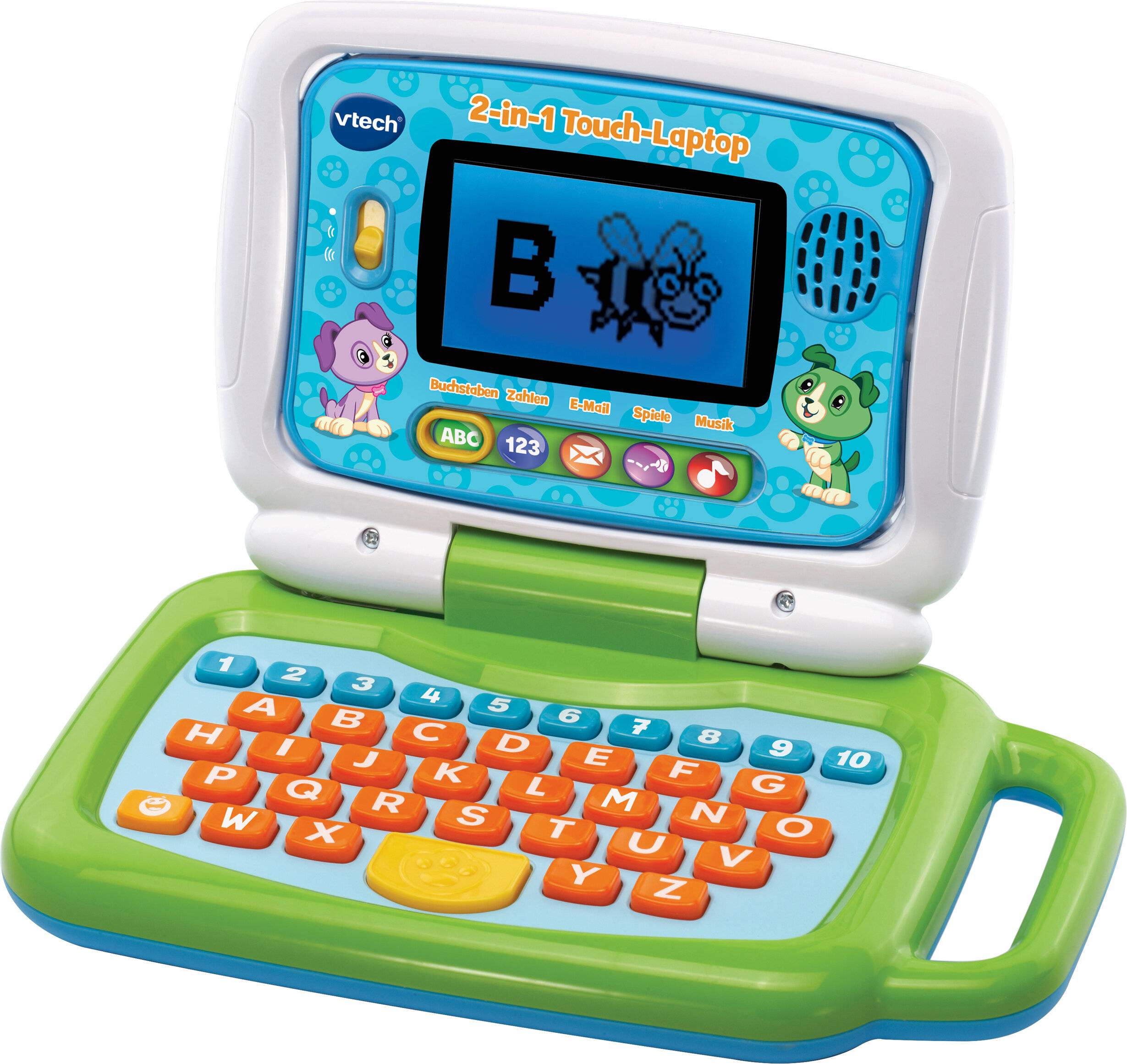 VTech 2-in-1 Touch-Laptop, Lerncomputer (grÃ ¼ n/blau)