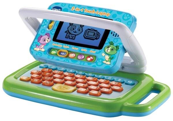 VTech 2-in-1 Touch-Laptop, Lerncomputer (grÃ ¼ n/blau)