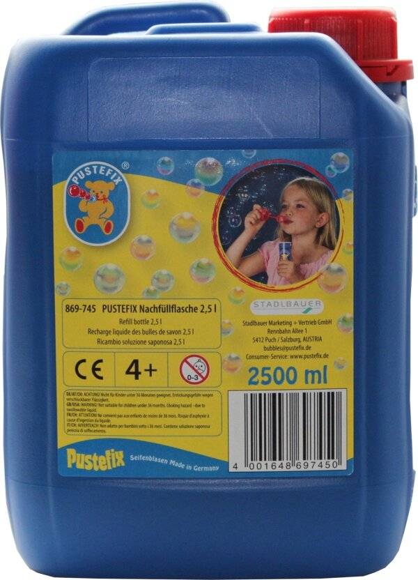 Pustefix NachfÃ ¼ llflasche 2,5 Liter, Seifenblasen