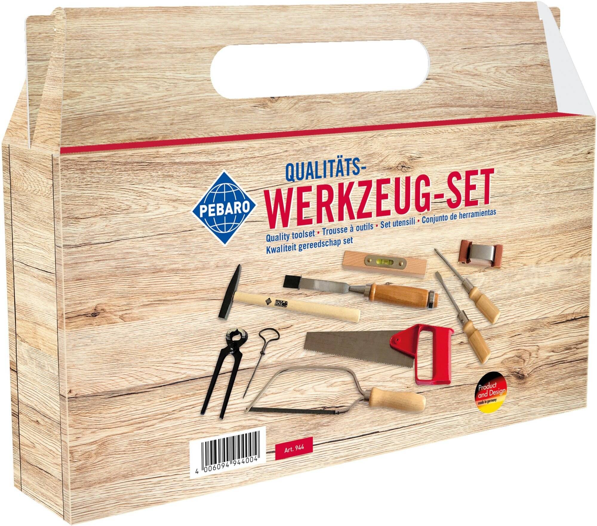 Werkzeugset im Tragegriff-Karton