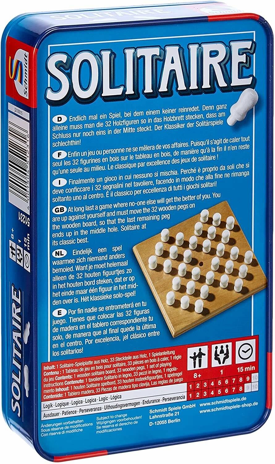 Schmidt Spiele Schmidt Spiele Solitaire Mitbringspiel in der Metalldose